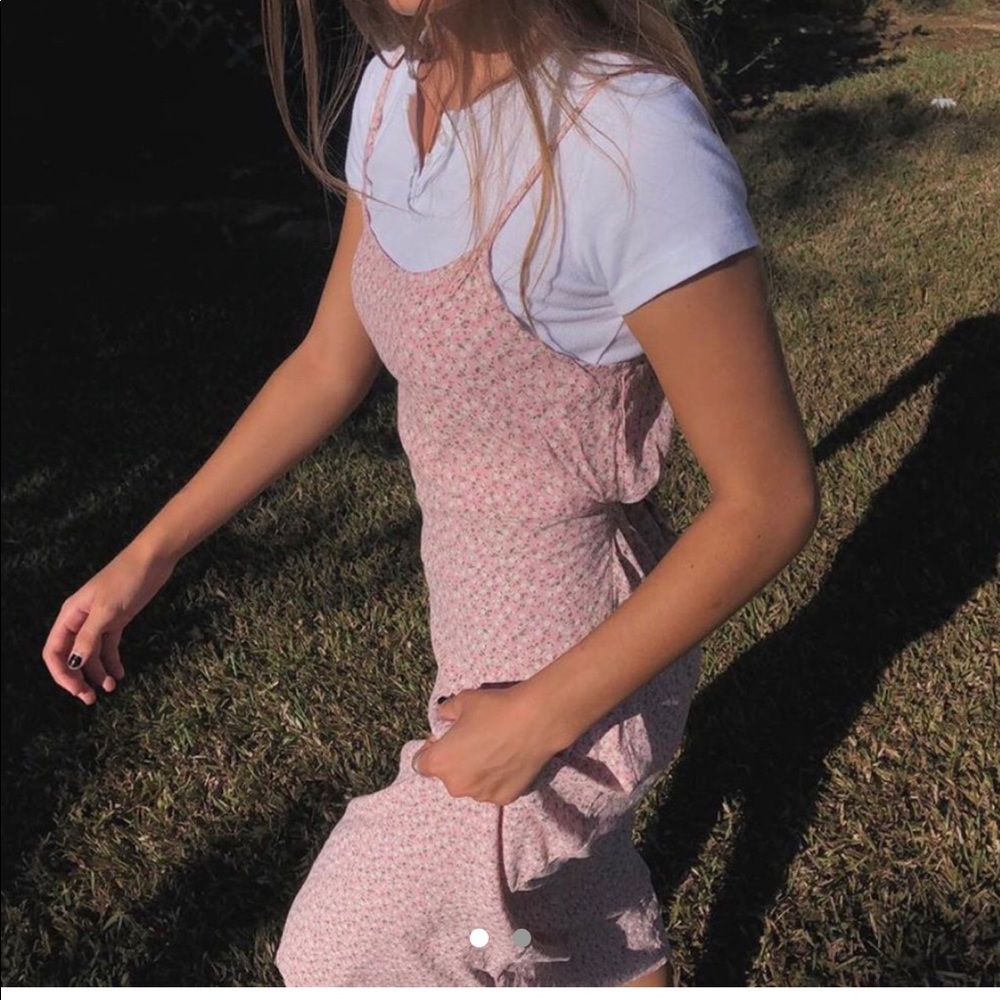 Brandy Melville Pink Paulina Dress